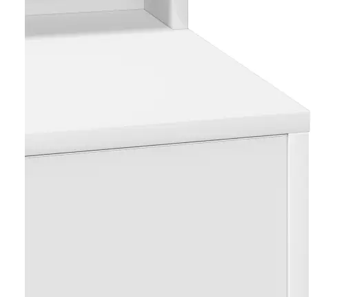 Balts Tualetes Galds Ar Led Gaismām - 100X41X135 Cm Vidaxl