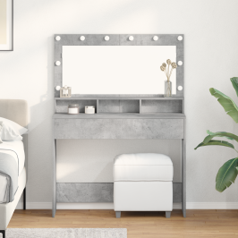 Meigilaud Riiuliga Betoonihall 100 X 41 X 135 Cm Tehispuit