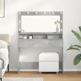 Grima Galdiņš Betona Pelēka 100 X 41 X 135 Cm Inženierijas Koks Vidaxl