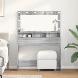 Grima Galdiņš Ar Plauktu Pelēka Sonomas Ozola 100 X 41 X 135 Cm Vidaxl