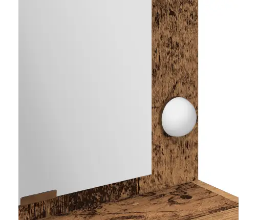 Tualetes Galdiņš Ar Led Gaismām - Vintage Koks - 100X41X135 Cm Vidaxl