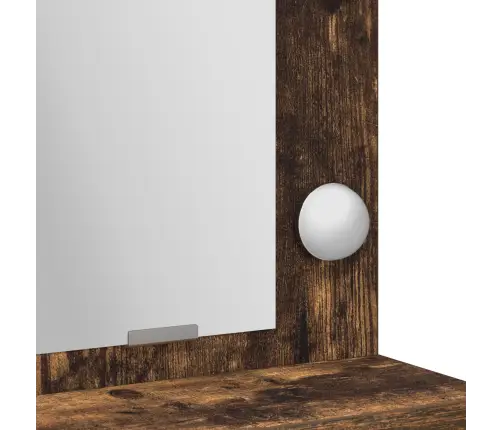 Tualetes Galdiņš Ar Led Lampām Dūmots Ozols 79X41X135 Cm Vidaxl
