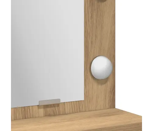 Kosmētikas Galds Ar Led Gaismām, Artisan Oak, 79X41X135 Cm Vidaxl