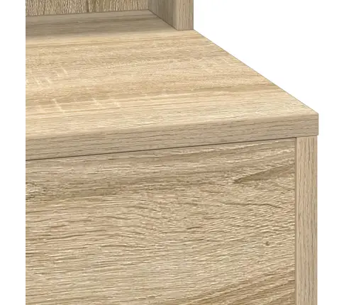 Grima Galds Ar Led Gaismām Sonoma Ozolā, 50X41X135 Cm Vidaxl