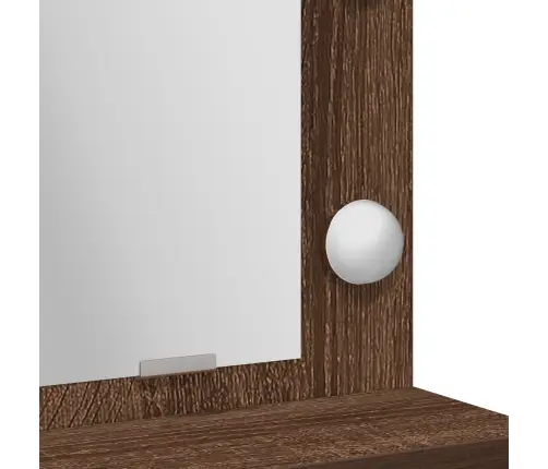 Grima Galdiņš Ar Led Gaismiņām - Brūns Ozols - 50X41X135 Cm Vidaxl