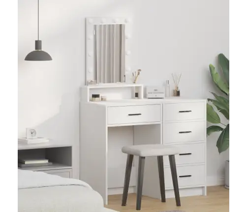 Grima Galdiņš Ar Led Gaismām Balts 50X41X140 Cm Vidaxl