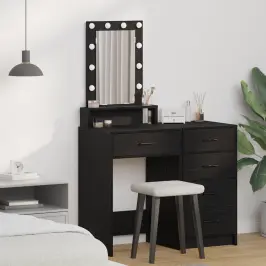 Dressing Galds Melna 50 X 41 X 140 Cm Inženierijas Koks Vidaxl