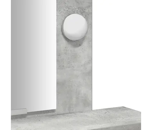 Tualetes Galdiņš Ar Led Gaismām Betona Pelēks 50X41X140 Cm Vidaxl