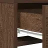 Kosmētikas Galds Ar Led Gaismām Brūns Ozols 50X41X140 Cm Vidaxl