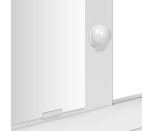 Kosmētikas Galds Ar Led Gaismām, Balts, 79X41X140 Cm Vidaxl