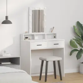 Dressing Galds Balts 79 X 41 X 140 Cm Inženierijas Koks Vidaxl