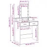 Makiažo Stalas Ruda 79 X 41 X 140 Cm Apdirbta Mediena
