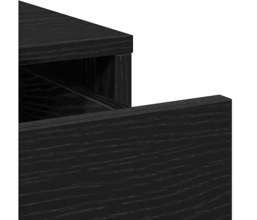 Friziergaldiņš Ar Led Gaismām, Melnais Ozols, 100X41X140 Cm Vidaxl