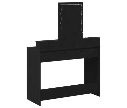 Friziergaldiņš Ar Led Gaismām, Melnais Ozols, 100X41X140 Cm Vidaxl