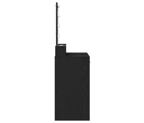 Friziergaldiņš Ar Led Gaismām, Melnais Ozols, 100X41X140 Cm Vidaxl