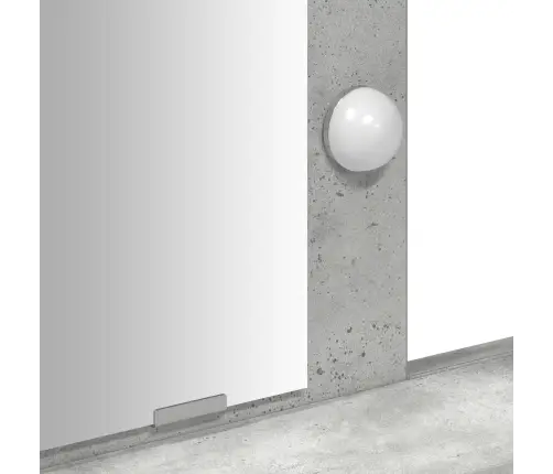 Kosmētikas Galdiņš Ar Led Gaismām Betona Pelēks 100X41X140 Cm Vidaxl