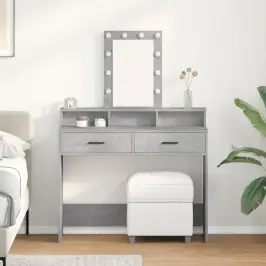 Dressing Galds Pelēka 100 X 41 X 140 Cm Inženierijas Koks Vidaxl