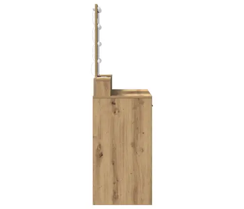 Tualetes Galdiņš Ar Led Gaismām Artisan Oak 100X41X140 Cm Vidaxl
