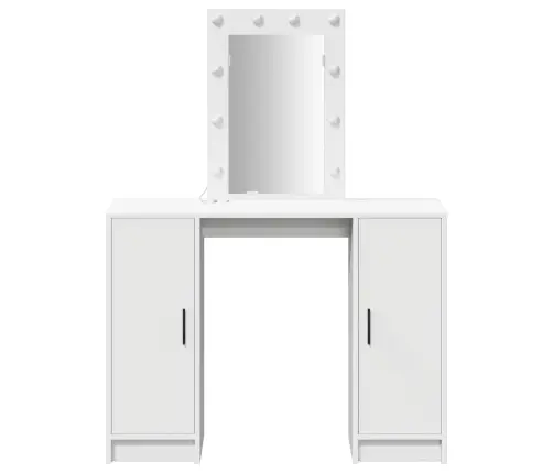 Riietumislaud Ladustamisega Valge 102 X 33 X 135 Cm Tehispuit