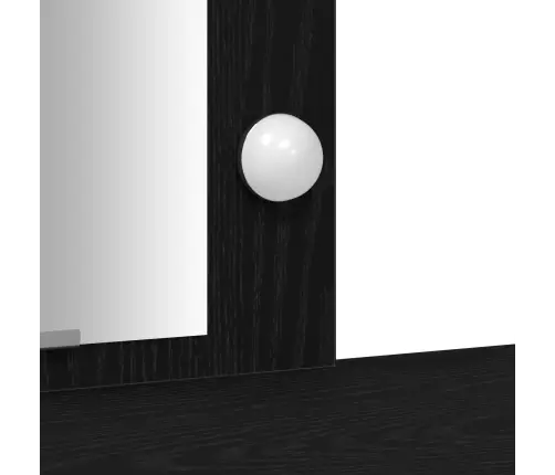 Riietumislaud Ladustamisega Must 102 X 33 X 135 Cm Tehispuit