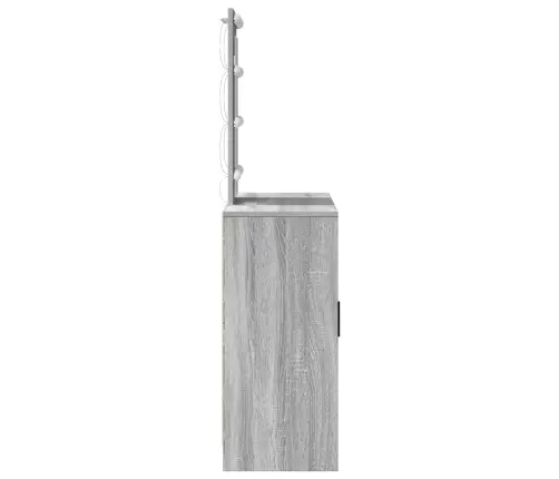 Makiažo Stalas Pilka 102 X 33 X 135 Cm Apdirbta Mediena