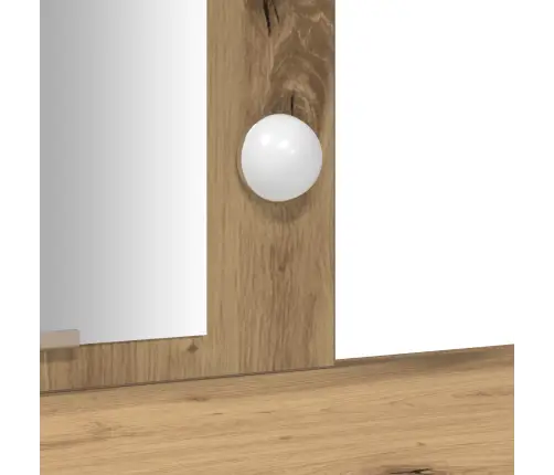 Dresinggalda Ar Led Gaismām Mākslīgajā Ozolā 102X33X135 Cm Vidaxl