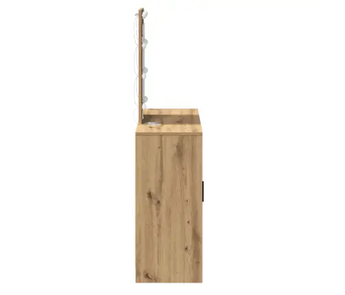 Dresinggalda Ar Led Gaismām Mākslīgajā Ozolā 102X33X135 Cm Vidaxl