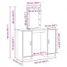 Dresinggalda Ar Led Gaismām Mākslīgajā Ozolā 102X33X135 Cm Vidaxl