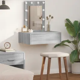 Dressing Galds Pelēka 60 X 40 X 70 Cm Inženierijas Koks Vidaxl