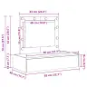 Riietumislaud Led -Ribatuledega Pruun 83 X 40 X 70 Cm Tehispuit