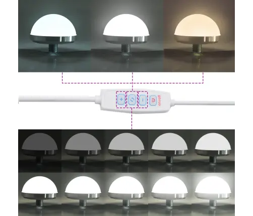 Riietumislaud Led -Ribatuledega Hall 100 X 40 X 70 Cm Tehispuit