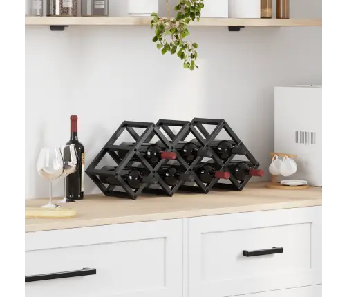 Vyno Stovas Juodas Ąžuolas 63 X 16,5 X 25 Cm