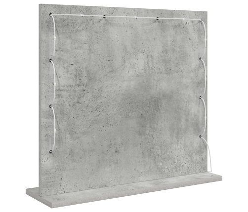 Kosmētikas Spogulis Ar Led Gaismām Betona Pelēks 60X55X18 Cm Vidaxl