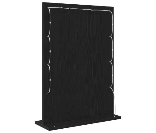 Tualettpeegel Must Tamm 70 X 50 X 18 Cm Tehispuit Ja Klaas
