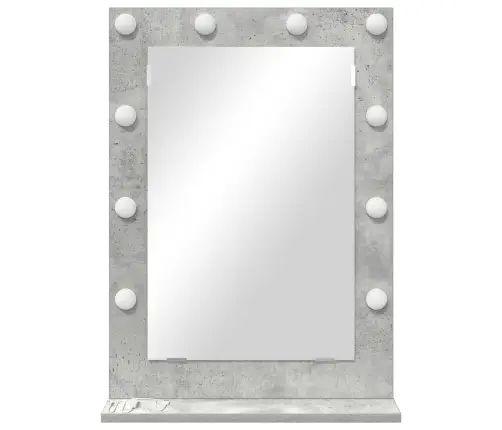 Kosmētikas Spogulis Betona Pelēks 70 X 50 X 18 Cm Spogulis Vidaxl