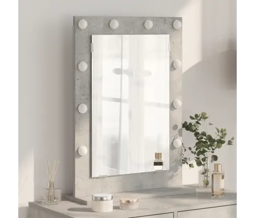 Kosmētikas Spogulis Betona Pelēks 70 X 50 X 18 Cm Spogulis Vidaxl