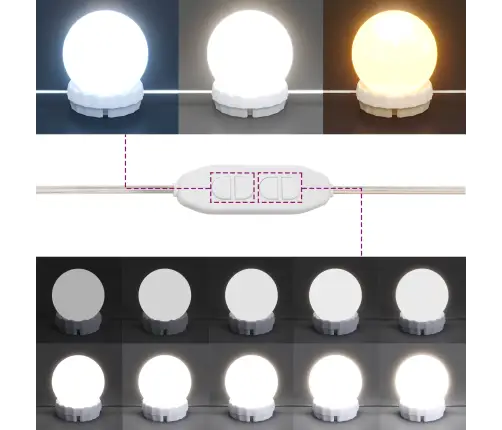 Grims Galdiņš Ar Spoguli Un Led Gaismām, Vecs Koks, Inženierijas Koks Vidaxl