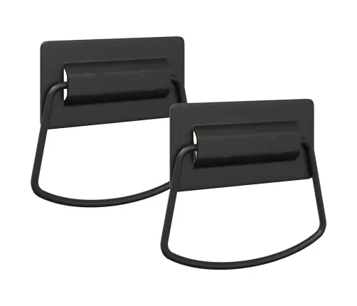 Spintelės Rankenos 2 Pcs Juoda 85 X 45 Mm Metalas