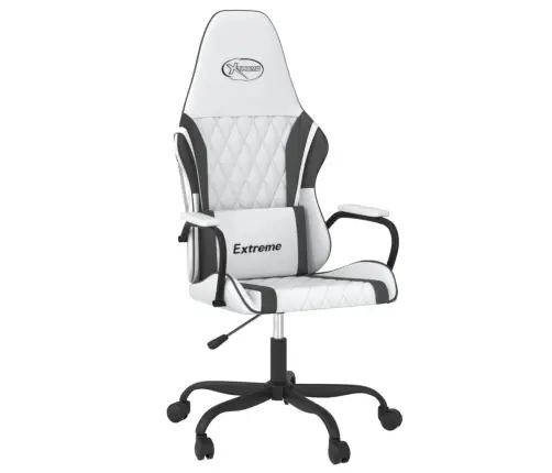 Masāžas Datorspēļu Krēsls, Balta Un Melna Mākslīgā Āda Vidaxl