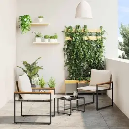 Mēbeļu Komplekti 3 Pcs Beige Un Krēmbalta Rotangpalma Vidaxl