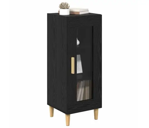 Melns Ozols 34.5 X 32.5 X 90 Cm Inženierijas Koks Vidaxl