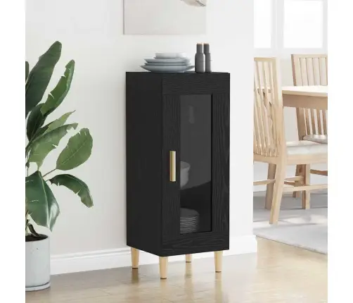 Melns Ozols 34.5 X 32.5 X 90 Cm Inženierijas Koks Vidaxl