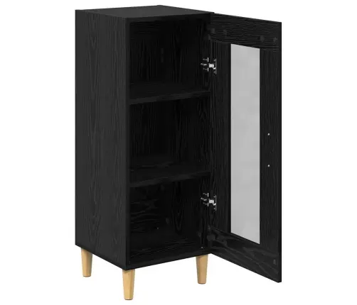 Melns Ozols 34.5 X 32.5 X 90 Cm Inženierijas Koks Vidaxl