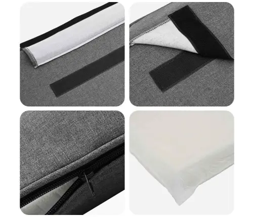 Mīkstināts Gultas Galvgalis Balts Un Gaiši Pelēks 160 Cm Vidaxl