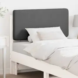 Polsterdatud Voodiots Peaga Valge Ja Helehall 75 Cm Tahke Mänd Polsterdatud Voodiots Peaga Valge Ja Helehall 75 Cm Tahke Mänd