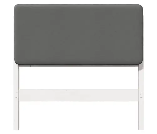 Mīkstināts Gultas Galvgalis Balts Un Gaiši Pelēks 75 Cm Vidaxl