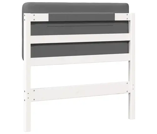 Mīkstināts Gultas Galvgalis Balts Un Gaiši Pelēks 75 Cm Vidaxl