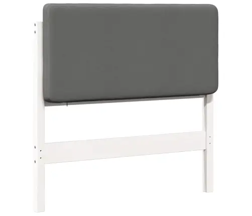 Mīkstināts Gultas Galvgalis Balts Un Gaiši Pelēks 90 Cm Vidaxl