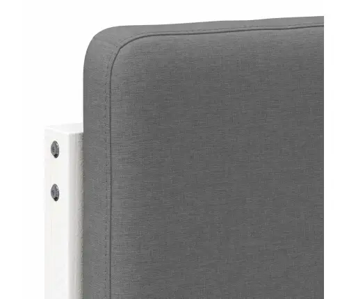 Mīkstināts Gultas Galvgalis Balts Un Gaiši Pelēks 90 Cm Vidaxl