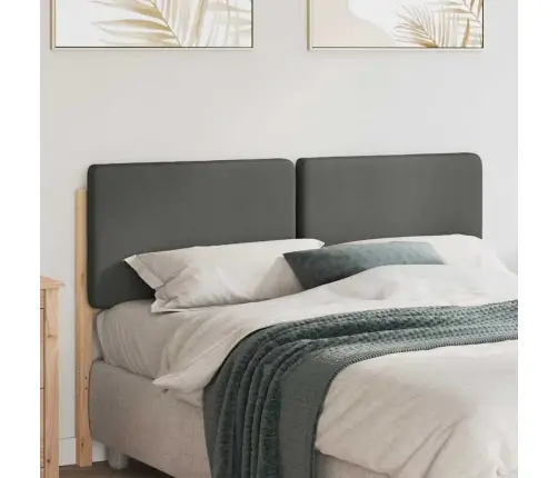 Mīkstināts Gultas Galvgalis Brūna Un Gaiši Pelēka 160 Cm Vidaxl